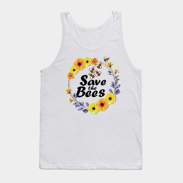 Save The Bees Project Nature Earth Global Warming Tank Top by DMRStudio